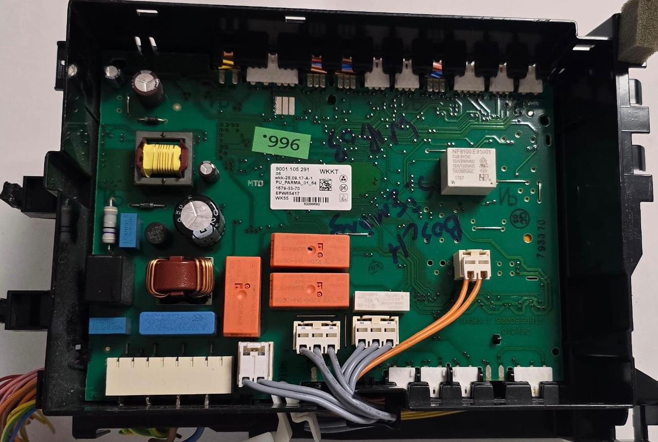 WASCHMASCHINE STEUER-MODULE BEDIENTEIL BOSCH SIEMENS 9001 105 291 EPW65417 90 00951765, 9000968815 010490 wkk-28.09.17-A-1 PU_PARMA_01_64 1679-33-70 WK55 AK0 771407-01 BSH 9000994624 BSH AM D18 PU light EX AQ 171207 301685, 62299692 (Gbr) PositionNummer: WB03-966