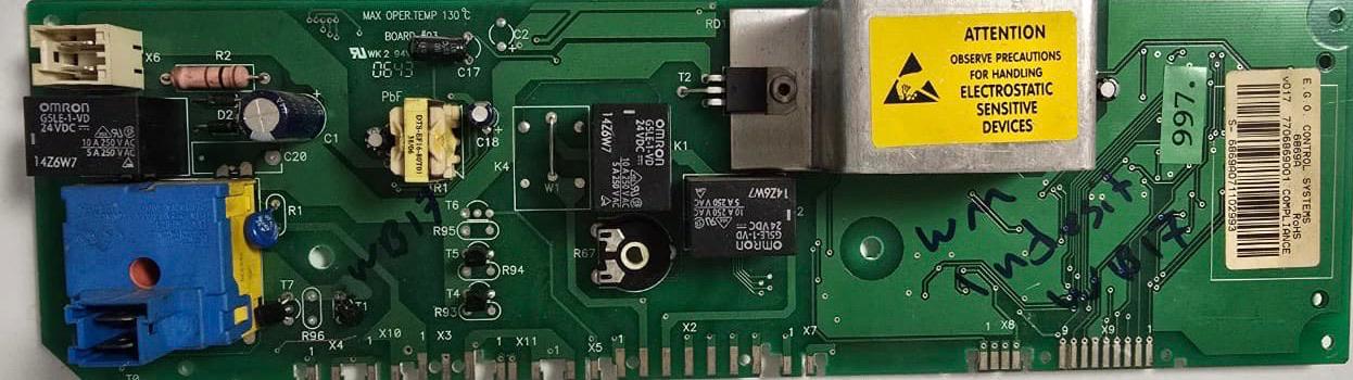 WASCHMASCHINE STEUER-MODULE BEDIENTEIL INDESIT 7706869001 6869A V017 E.G.0 CONTROL SYSTEMS S- 6869A071102993 (Gbr) PositionNummer: WB17-997