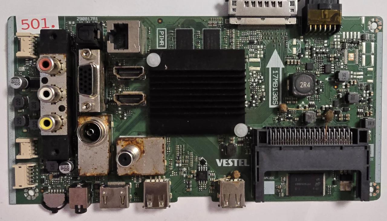 MAINBOARD TELEFUNKEN D55U297N4CWHI 17MB130S 290817R1 10120505 190623524025 281502092002 10120505 5732 10120505 1811801221, 3150120 801225 (Gbr) PositionNummer: KT27-501