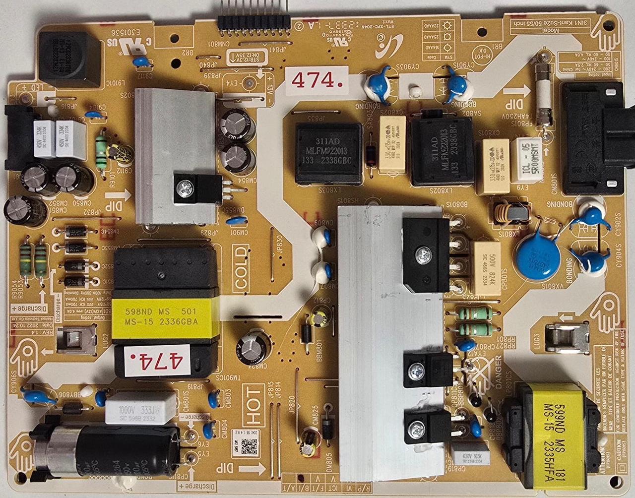 NETZTEIL SAMSUNG UE50CU7192U 3IN1 Kant-Su2e REV 1.4 09/UCU7000/CU7000C-U50CC1 UE50CU7192 UE50CU7192UXXH, E301536 94V-0 T99V0 2337-1_A 0KX43HEWC00781B, 3IN1 55 1.4 R.E WA3 6097 (Gbr) PositionNummer: N64-474