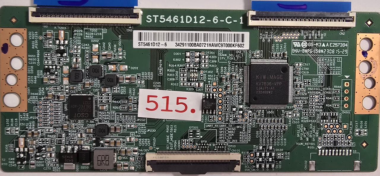 T-CON BOARD PANASONIC TX-55MXW834 ST5461D12-6-C-1 58-55MXW8-PETZ1 GFJ2PF004063014E, ST5461D12-6 34291100BA0721HAWC9T000KF602 (Gbr) PositionNummer: T35-515