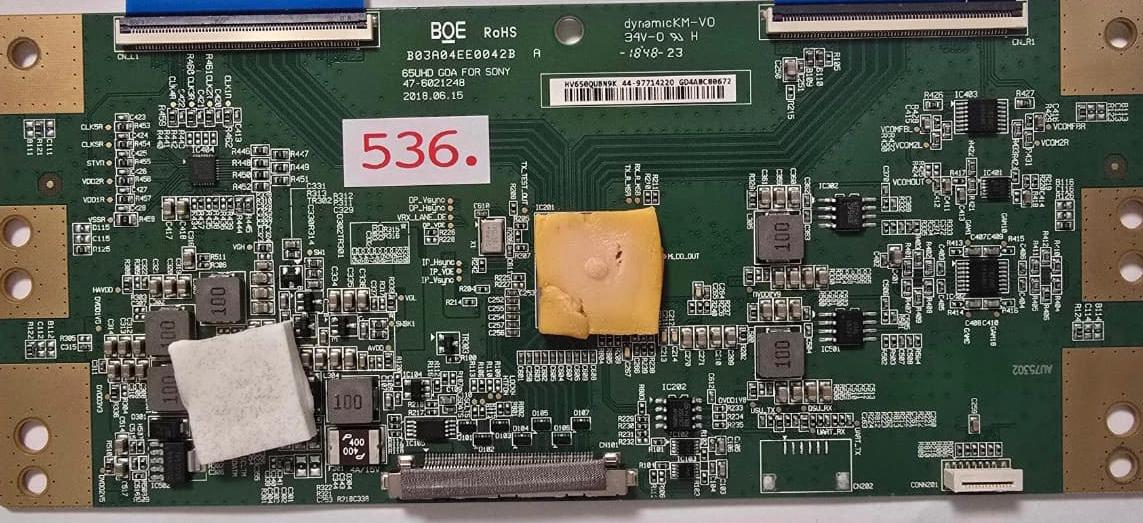 T-CON BOARD SONY 65UHD G0A 47-6021248 B03A04EE0042B HV650QUBN9K 44-97714220 HD4A8C80672(Gbr) PositionNummer: T53-536