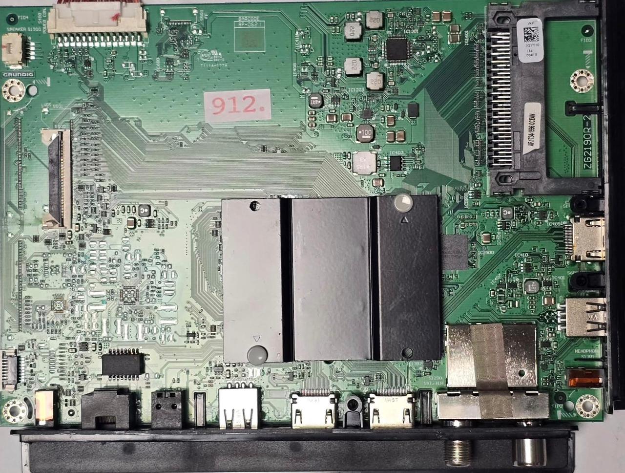 MAINBOARD GRUNDIG 50 GUB 7022 ZG2190R-2 UHD0000000 SN 10806435 AF.17341596 OCEAN 83008108064354, AF 0QY1I0 I34 00448, AP-0621 2133025515 (Gbr) PositionNummer: KT28-912