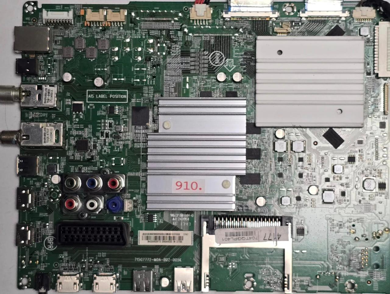 MAINBOARD PHILIPS 55PUS6551/12 715G7772-M0A-B02-005K 6641201 E243951 (X)XGCB02B00203SX/GBBBXHT0SX 1747 B430608T0 3904933 M 3705, 704TQGPL401 (Gbr) PositionNummer: KT19-910