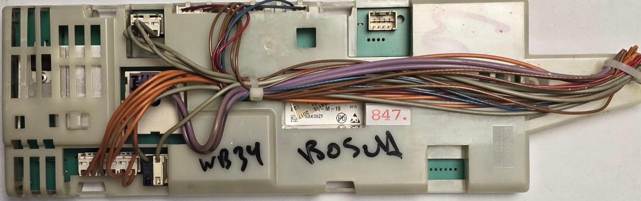 WASCHMASCHINE STEUER-MODULE BEDIENTEIL BOSCH EPW65061 5560004324 00 004411686, 5560 003 596, AT8S KL-K2B 9000054115 2017 9000085341 080206/2 (Gbr) PositionNummer: WB34-847