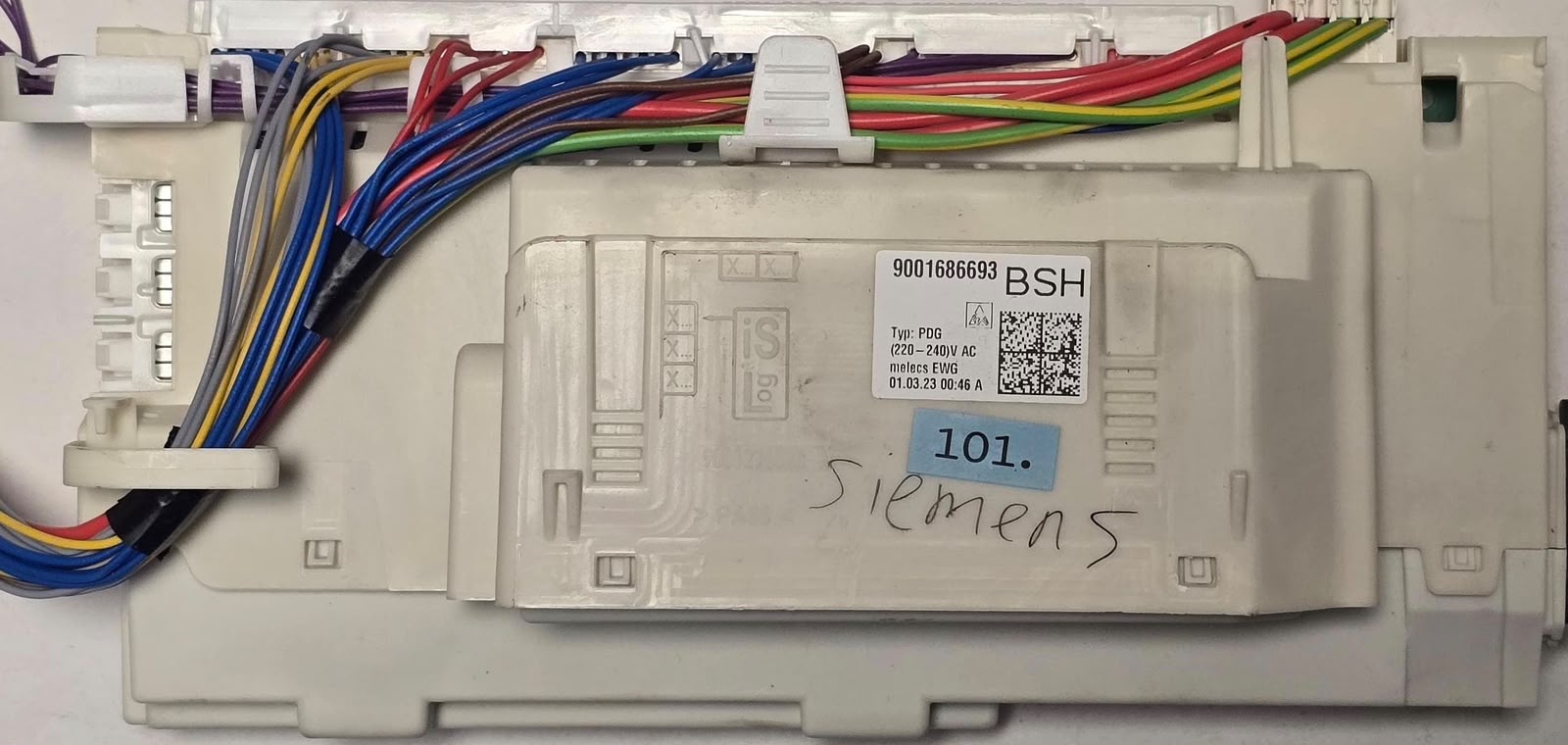 GESCHIRRSPÜLMASCHINE ELEKTRONIK BOSCH 9001686693 melecs EWG 9001034074E (Gbr) PositionNummer:G02-101