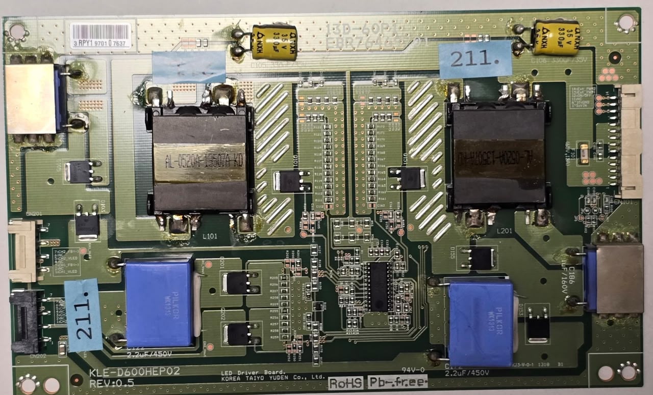 INVERTER LG 60LA6208 60LA6208-ZA 60LA6208-ZA.BEUULJP KLE-D600HEP02 REV 0.5 13D-60P1 EBR76469701 0197 MEZ65035102(REV02) MEZ65035104(REV02) 381D02KD (87/450) 308MALF53824, 3 RPY1 9701 0 7637 (Gbr) PositionNummer: I32-211