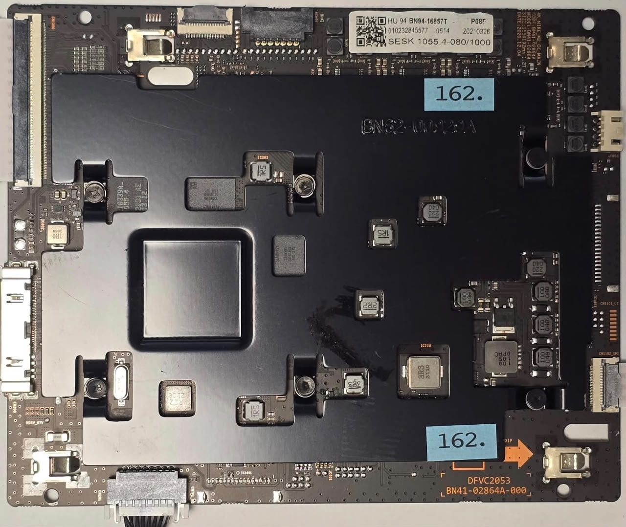 MAINBOARD SAMSUNG GQ55QN95AAT GQ55QN95A GQ55QN95AATXZG DFVC2053 BN41-028644-000 01/QAQ95/QAQN95H-Q55AH1 HU 94 BN94-16857T P08P 010232845577 0614 20210326 SESK 1055.4-080/1000, 0DEUSLR400061Z (Gbr) PositionNummer: KT43-162