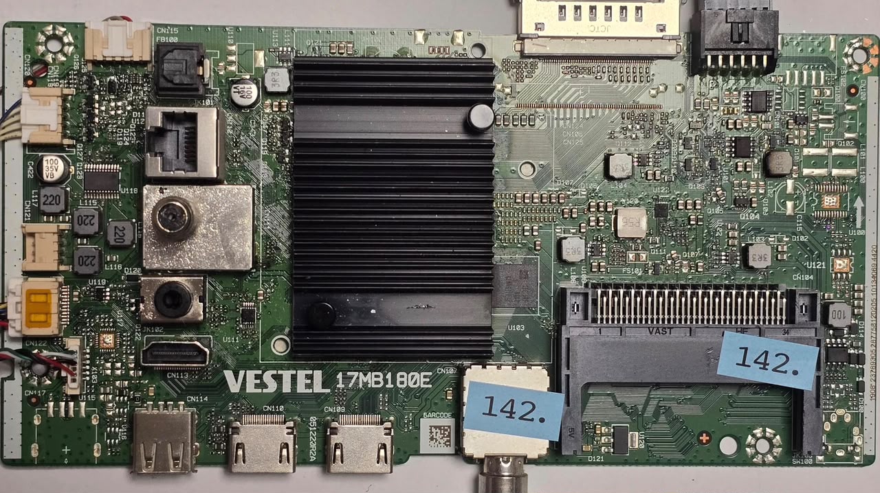 MAINBOARD TOSHIBA 55UK3163DG 17MB180E 051220R2A E248779 1908 23789305 287758120205 10134069 4420 10134069 2201200228 8775811 200228 (Gbr) PositionNummer: KT26-142