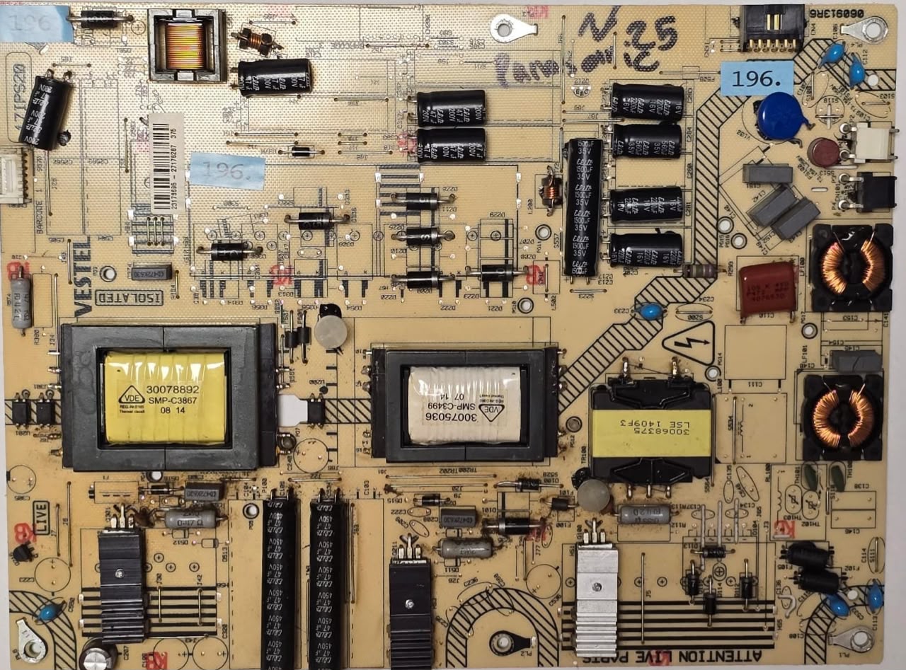 NETZTEIL PANASONIC TX-39AW304 17IPS20 060913R6 10089260 1404400012 27176264 400012 10089260 1404, 23178695-27176287 375 (Gbr) PositionNummer: N25-196