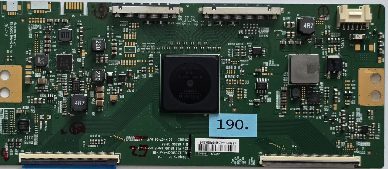 T-CON BOARD PHILIPS 43PUS6551/12 LC550DQF-FHA1-8B1 V15 55UHD 120HZ Control V0.9 6870C-0546A 6641201 43 6871L-4059BFDARM2196 (Gbr) PositionNummer: T31-190