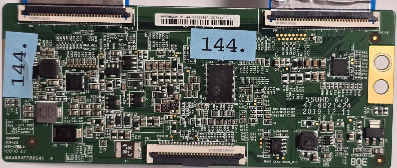 T-CON BOARD TOSHIBA 55UK3163DG 55UHD 47-6021424 B03D04EE0024A 10134069 2201200228 8775811 200228, HV550QUBF70 44-9771690A XD7A1AG5923 (Gbr) PositionNummer: T36-144