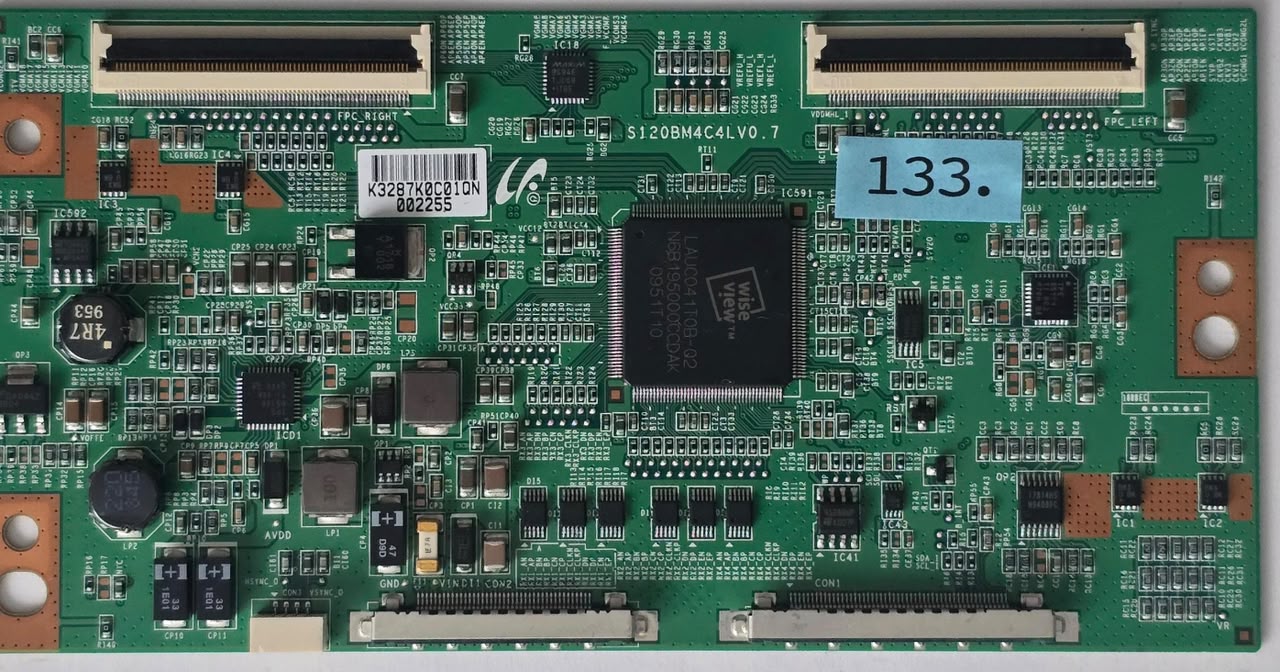 T-CON BOARD TOSHIBA 40SL733 S120BM4C4LV0.7 66Q02917, K3287K0C01QN 002255 (Gbr) PositionNummer: T80-133