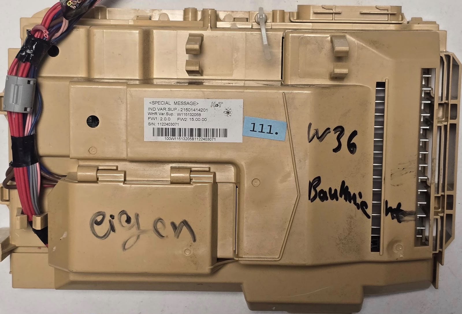 WASCHMASCHINE ELEKTRONIK BAUKNECHT W11513205B 21501414201 FW: 2.0.0 FW2: 15.00.00 1122403071 100W11513205B1122403071 (Gbr) Position Nummer: W36-111