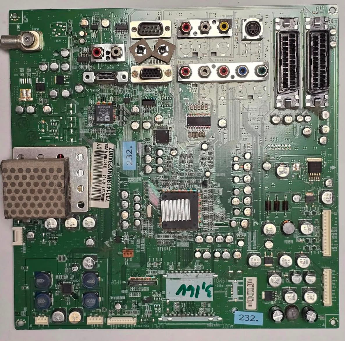 MAINBOARD LG 42PC1RV 42PC1RV-ZJ 42PC1RV-ZJ.AEULLMP 68709M0348F 060617 L.H.Y 38509R0254A 703MAQQ5X204, 7368719MB847A007 MD73L2004M, DY MDM7321-01404 31419MNV29 7331419MNV29A007 (Gbr) PositionNummer:KT44-232