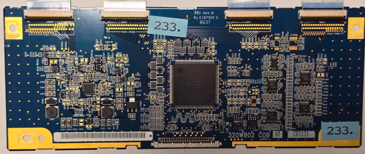 T-CON BOARD PHILIPS 320WB02 C0B 6D C6Y231 E187565 2 (Gbr) PositionNummer: T31-233