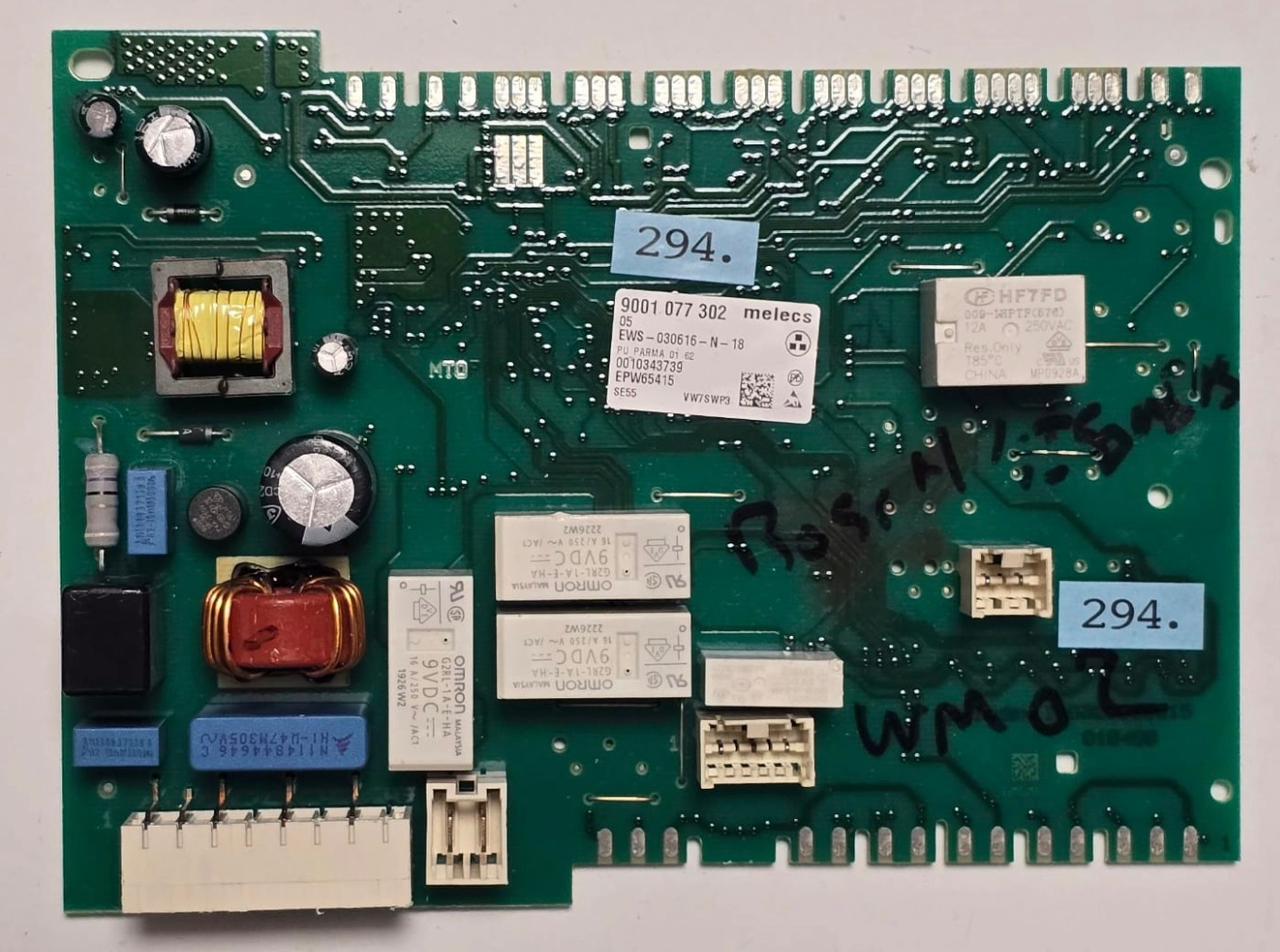 WASCHMASCHINE ELEKTRONIK BOSCH 9001 077 302 EPW65415 05 EWS-030616-N-18 PU_PARMA 01_62 0010343739 SE55 VW7SWP3 9000988815 010490 VW7SWP3 (Gbr) Position Nummer: WM02-294