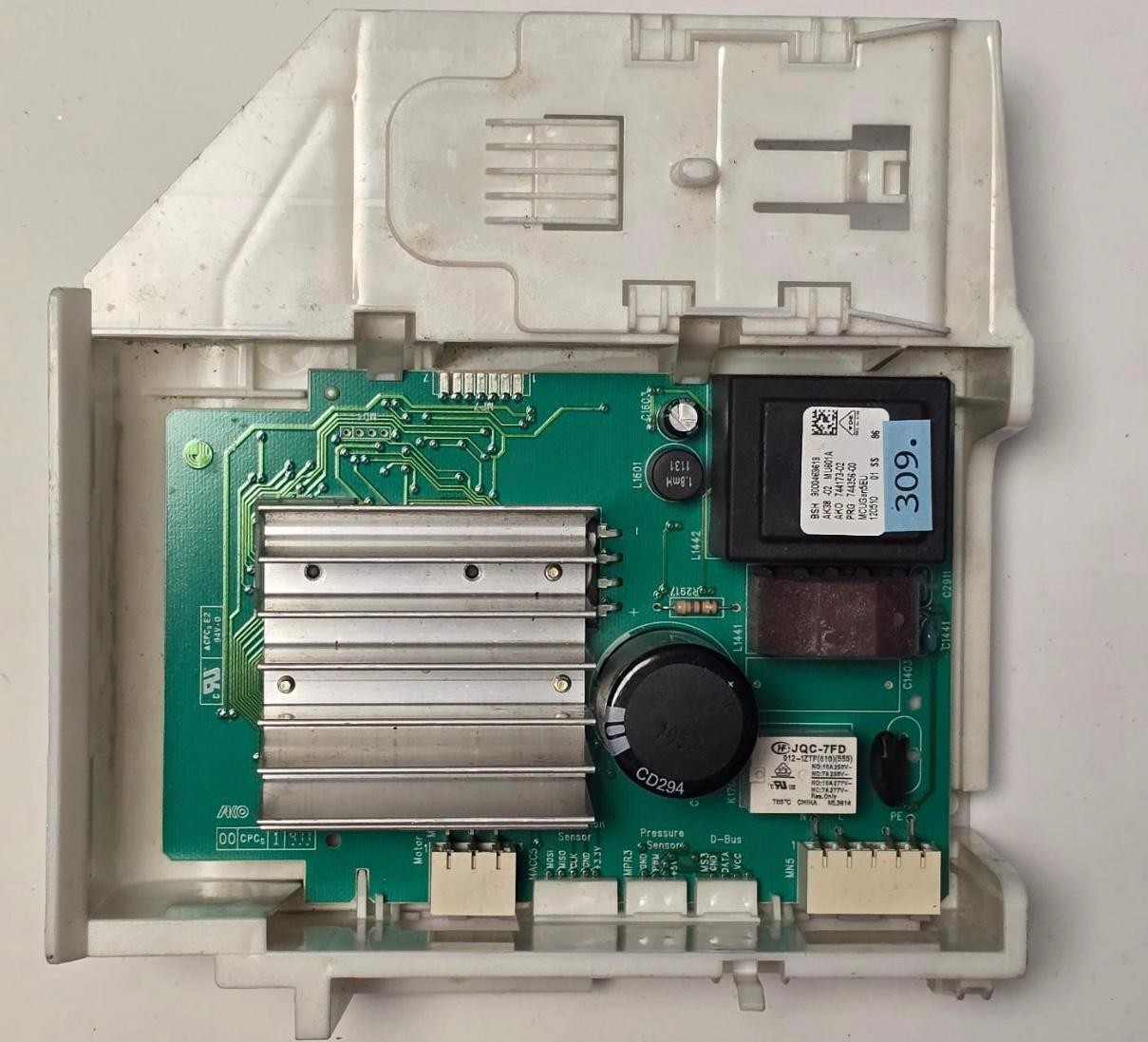 WASCHMASCHINE ELEKTRONIK BOSCH/SIEMENS BSH 9000469619 AKO 744173-02 PRG 744356-00 AK38 -02 MU601A MCUGen5EU 120510 01 SS 86 9000565244- 9000565245 (Gbr) Position Nummer: WM02-309