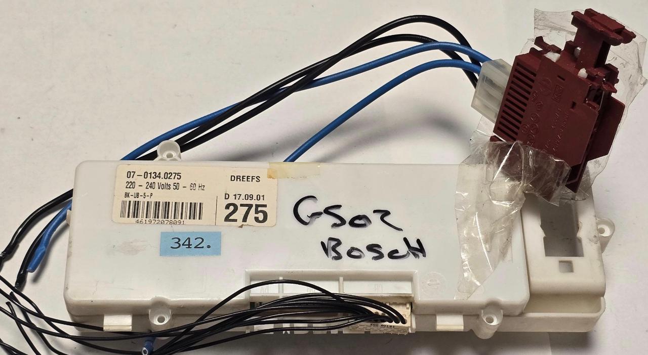 GESCHIRRSPÜLMASCHINE STEUER-MODULE BEDIENTEIL BOSCH 07-0134.0275 BK-UB-5-P D 17.09.01 275 461972078091 (Gbr) PositionNummer: GS02-342