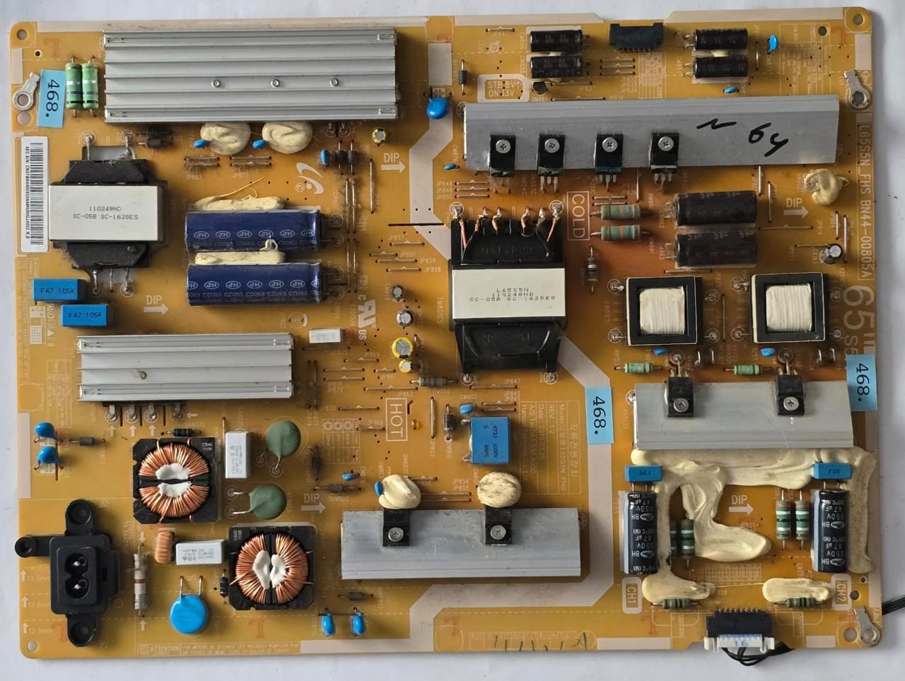 NETZTEIL SAMSUNG UE65JU6050U UE65JU6050 UE65JU6050UXZG L65S5N_FHS BN44-00805A REV 1.2 Ver 03 BN68-06708G-00 085G3SNH500245W, CN07BN4400805AAM5RH2J4092 R.D (Gbr) PositionNummer: N64-468