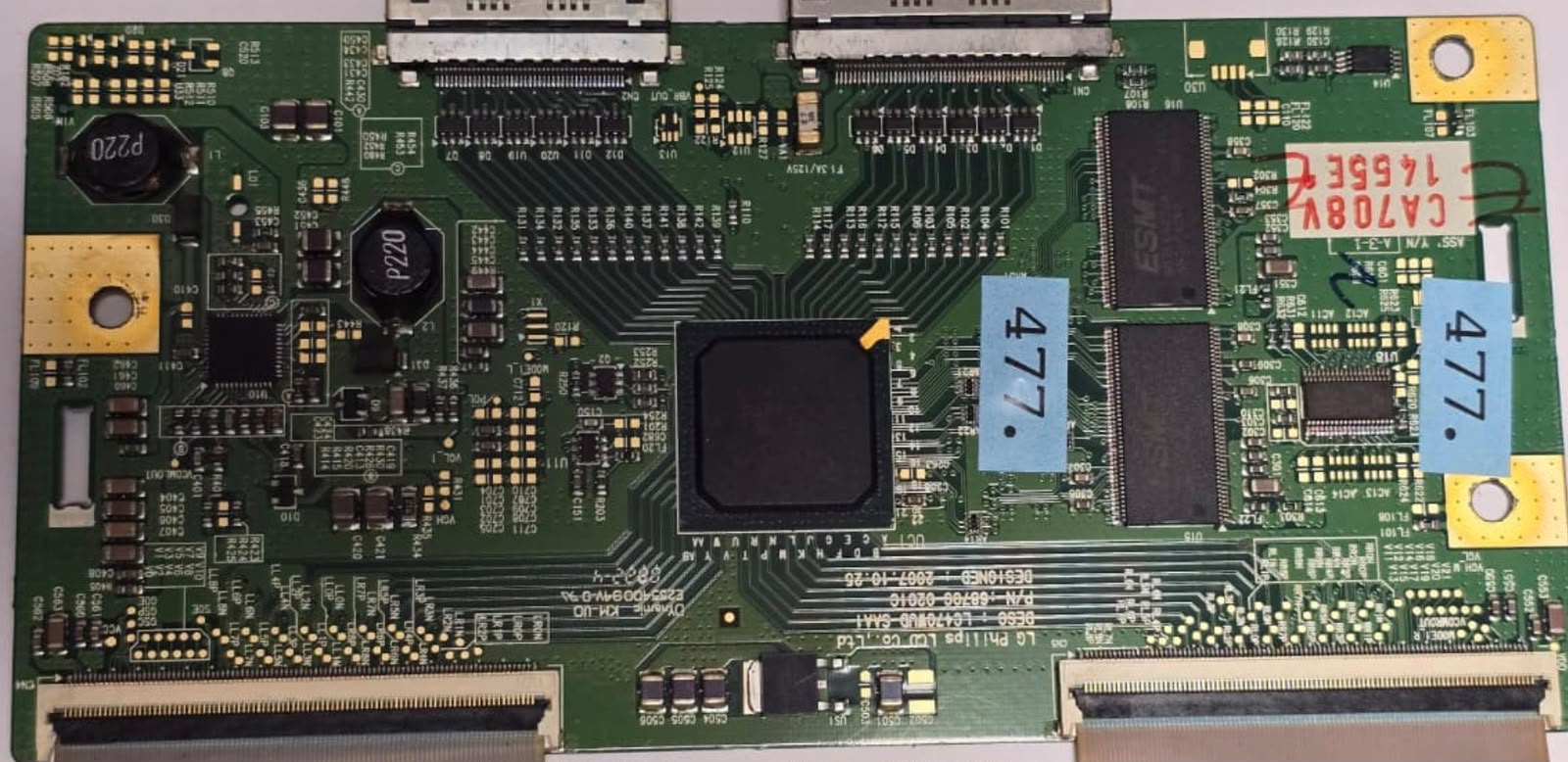 T-CON BOARD LG LC470WUD-SAA1 6870C-0201C E255400 CA708V 1455E (Gbr) PositionNummer: T40-477