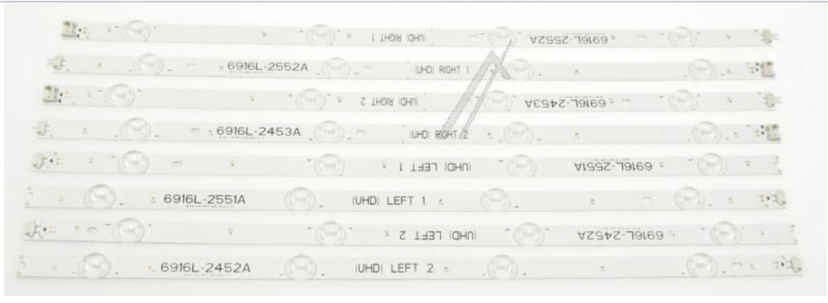 LG LED-Backlight-Kit für 49"-Panel LG 49UH668V (2L1 + 2L2 + 2R1 + 2R2) Q198593 NEU Position Nummer: BN- 017